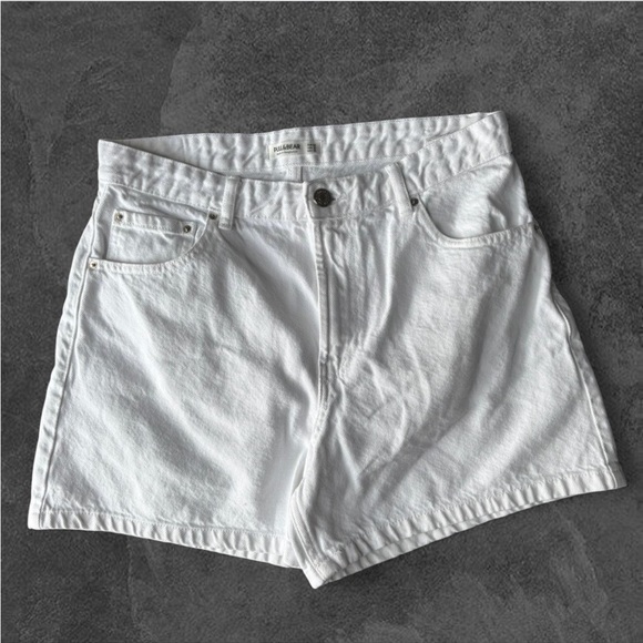 Pull&Bear Pants - Pull&Bear White Jean Shorts